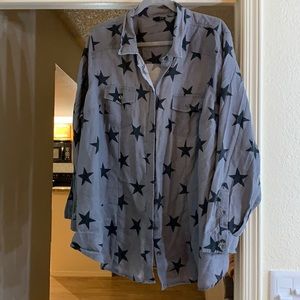 Torrid grey star button down